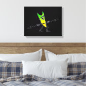 Tiki Surfer Green Leinwanddruck (Insitu (Schlafzimmer))
