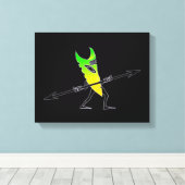 Tiki Surfer Green Leinwanddruck (Insitu (Holzboden))