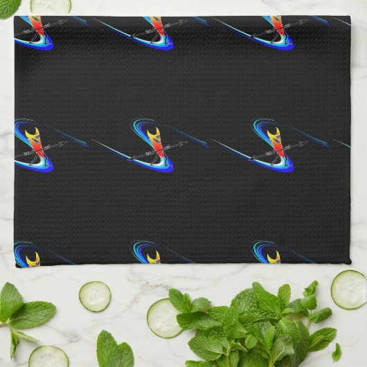 Tiki Surfer Küchentuch (Gefaltet)