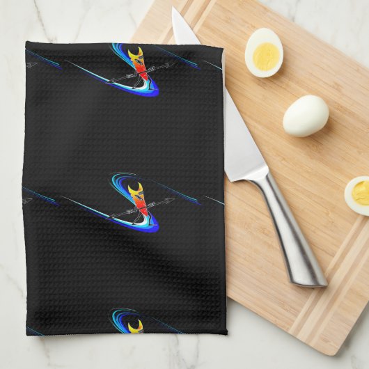 Tiki Surfer Küchentuch (Viertel Falte)