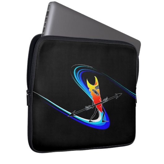 Tiki Surfer Laptopschutzhülle (Vorne Rechts)