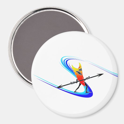 Tiki Surfer Magnet (Vorderseite/Rückseite)