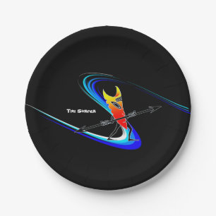 Tiki Surfer Pappteller