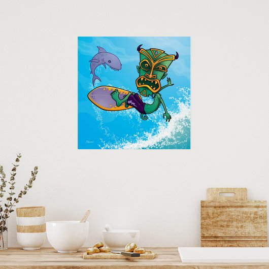 Tiki Surfer Poster (Küche)