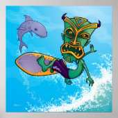 Tiki Surfer Poster (Vorne)