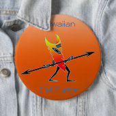 Tiki Surfer rot und gelb Button (Beispiel)