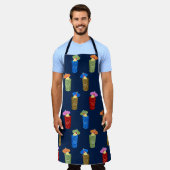 Tiki Tasse Retro Hawaiian Tropical Drinks - Marine Schürze (Getragen)