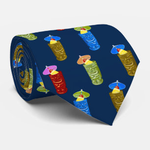 Tiki Tassen-tropische Cocktail-Marine einseitig Krawatte