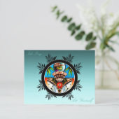 Tiki Tattoo Frog Postkarte (Stehend Vorderseite)