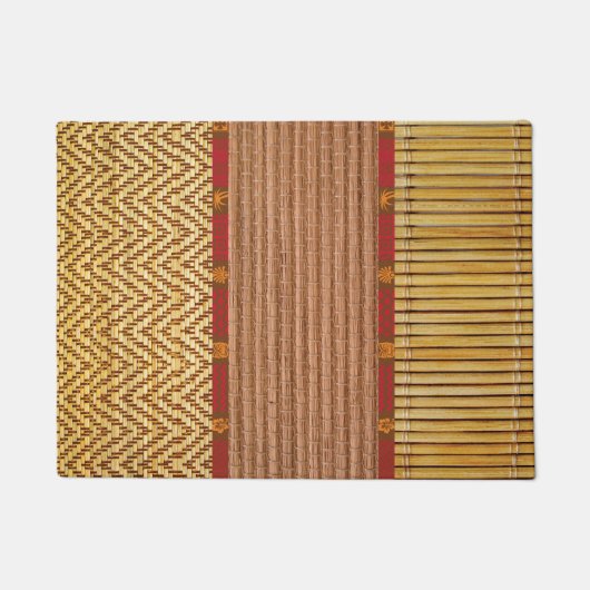 Tiki textures Bambus und Schilf Fußmatte (Vorderseite)