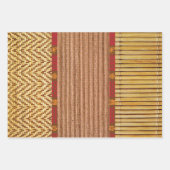 Tiki textures Bambus und Schilf Geschenkpapier Set (Vorderseite 3)