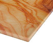 Tiki texturiertes Glas mit höherem Koch Schneidebrett (Ecke)