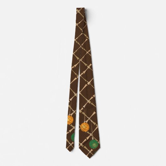 Tiki Tie Bamboo with Floats Krawatte (Rückseite)