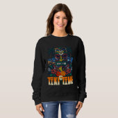 Tiki Time Aloha Hula Tiki Mask Luau Vacation Hawai Sweatshirt (Vorne ganz)