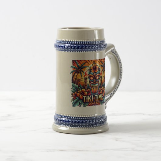 Tiki Time Beer Stein Bierglas (VorderseiteRechts)