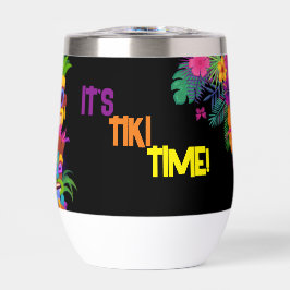 Tiki Time Birthday Party Thermal Drink Tumbler