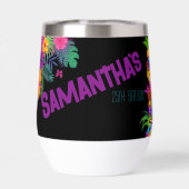 Tiki Time Birthday Party Thermal Drink Tumbler (Rückseite)