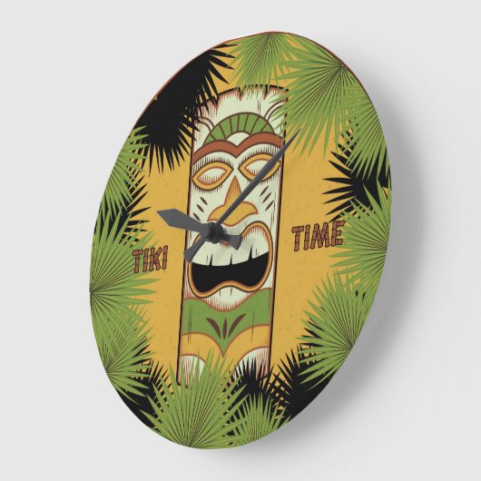 Tiki Time Große Wanduhr (Winkel)