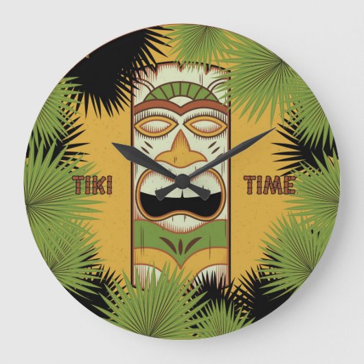 Tiki Time Große Wanduhr (Vorderseite)