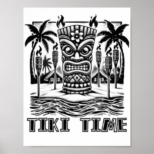 Tiki Time - Hawaiian Island Vibes Poster