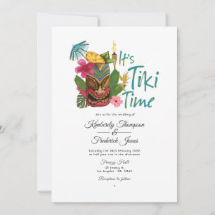 Tiki Time Luau Sommer Strandhochzeit Einladung