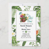 Tiki Time Luau Summer Beach Paare Dusche Einladung (Vorderseite)