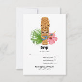 Tiki Time Luau Summer Beach RSVP Karte (Vorderseite)