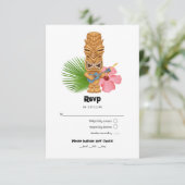 Tiki Time Luau Summer Beach RSVP Karte (Stehend Vorderseite)