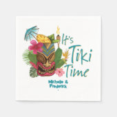 Tiki Time Luau Summer Beach Wedding Serviette (Vorderseite)