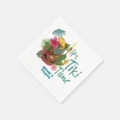 Tiki Time Luau Summer Beach Wedding Serviette (Ecke)