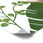 Tiki Time Luau Summer Beach Wedding Willkommen Poster (Ecke)