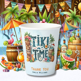 TIKI Time Party Personalisiert Custom Pappbecher