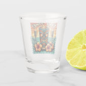 Tiki Time Shot Glass - Vintages tropisches Barware Schnapsglas (Rückseite)