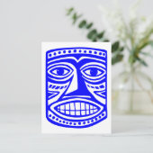 Tiki Toby - Blue Postkarte (Stehend Vorderseite)