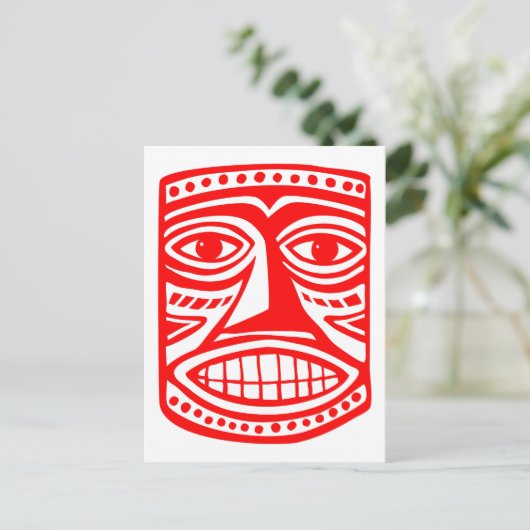 Tiki Toby - Red Postkarte (Stehend Vorderseite)