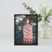 Tiki Torch - Bambus Outdoor Torch mit Flamme Postkarte (Stehend Vorderseite)