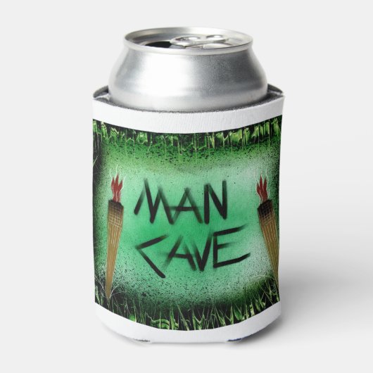 Tiki Torch Man Cave Green Dosenkühler (Kanne Vorderseite)