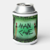 Tiki Torch Man Cave Green Dosenkühler (Kanne Rückseite)