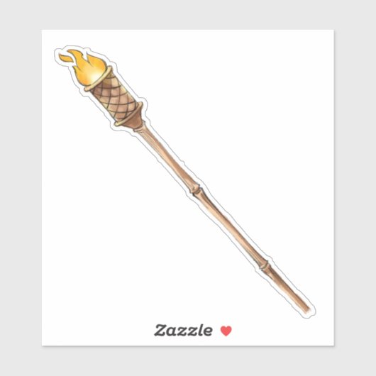 Tiki Torch Sticker (Blatt)