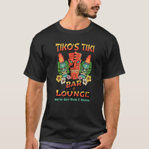 Tiki Torches Vintag Tiki Bar Lounge Retro Hawaiia T-Shirt
