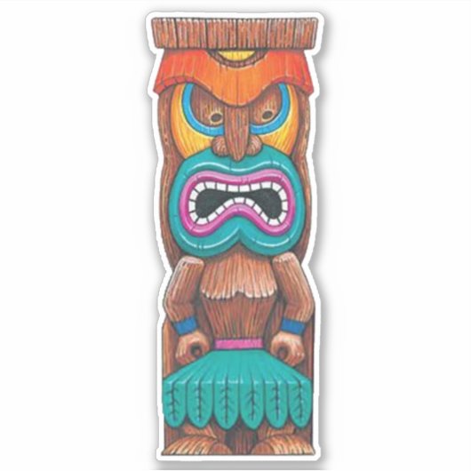 Tiki Totem 2 Aufkleber (Vorderseite)