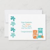 Tiki Totem Abschluss Gruß Karte (Vorderseite)