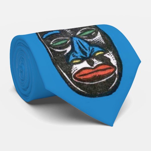 Tiki Totem-Krawatte Krawatte (Gerollt)