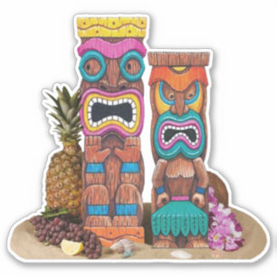 Tiki Totems Aufkleber