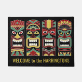 Tiki Totems benutzerdefinierter Texttürmatte Fußmatte (Vorderseite)