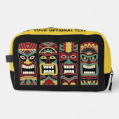 Tiki Totems individuelle Name & Text Waschbeutel (Vorderseite)