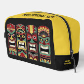 Tiki Totems individuelle Name & Text Waschbeutel (Rechte Ecke)