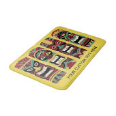 Tiki Totems individuelle Text- und Farbbadmatten Badematte (Schrägansicht)