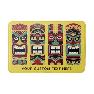 Tiki Totems individuelle Text- und Farbbadmatten Badematte