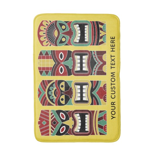 Tiki Totems individuelle Text- und Farbbadmatten Badematte (Vorderseite Vertikal)
